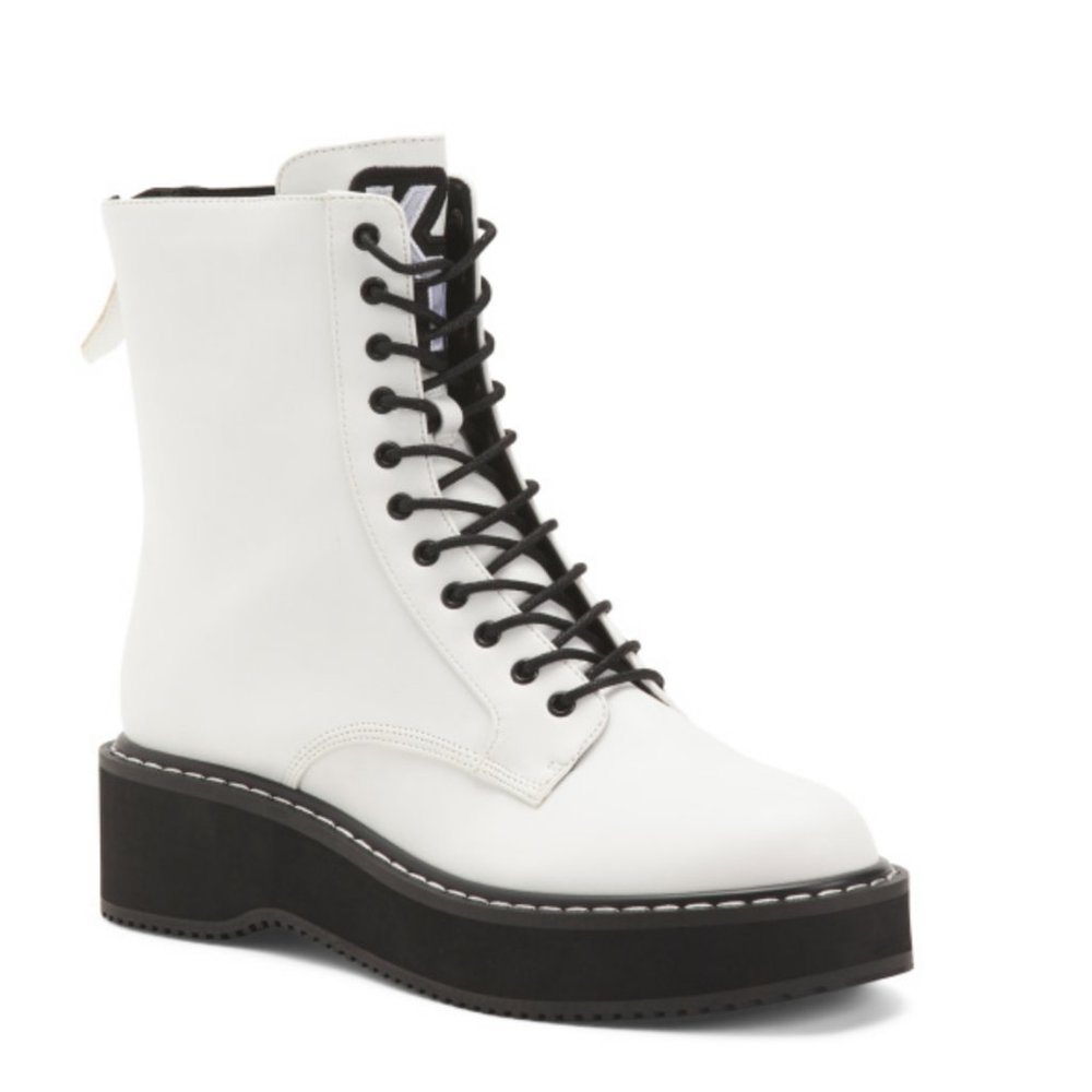 ❤️❤️SOLD❤️❤️ KENDALL + KYLIE White Combat Boots - Size 7